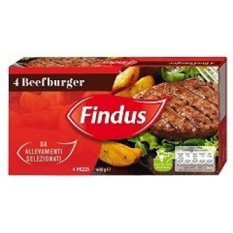 BEEF BURGER FINDUS X4GR. 400