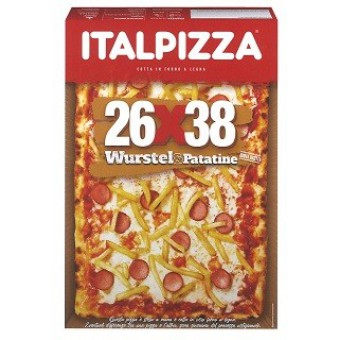 PIZZA WURSTEL&PATATINE 26X38 ITALPIZZA GR. 570