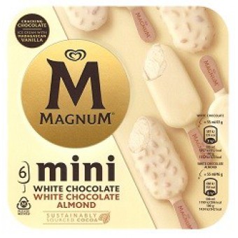 MAGNUM ALGIDA MINI WHITE&WHITE ALMOND X6 GR267