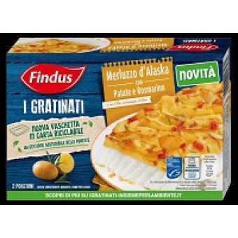 GRATINATI MERLUZZO PATATE ROSMAR. GR. 380 FINDUS