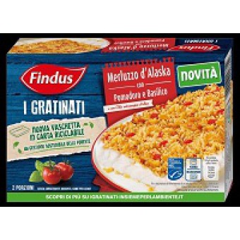 GRATINATI MERLUZZO POMOD.  BASILICO GR. 380 FINDUS