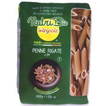 PASTA SEM.  INTEGRALE NUTRIBIO 34 PENNE RIG.  GR 50