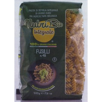 PASTA SEM.  INTEGRALE NUTRIBIO 48 FUSILLI GR 500