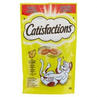 SNACK GATTO CATISFACTIONSFORMAGGIO GR 60