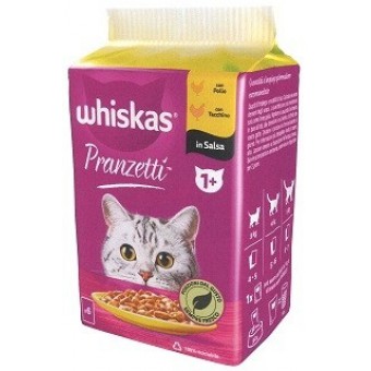 BOCC. WHISKAS PRANZETTICARNI BIANCHE BS GR. 50X6