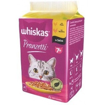 BOCC. WHISKAS PRANZETTICARNI BIANCHE 7+BS GR50X6