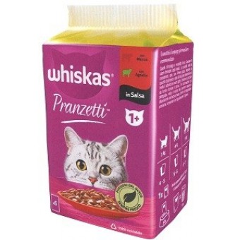 BOCC. WHISKAS PRANZETTICARNI MISTE BS GR. 50X6