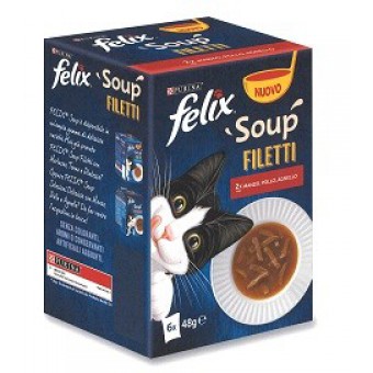 FELIX SOUP FILETTI MANZO POLLO AGNELLO GR. 48X6