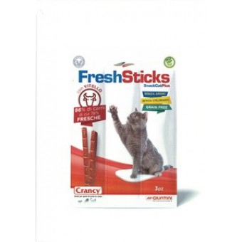 SNACK GATTO CRANCY FRESHSTICKS VITELLO GR. 15