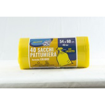 SACCO PATT. NOI&VOI C M PZ40 54X60-HDPE - GIALLO