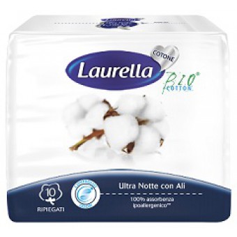 ASS. LAURELLA BIO COTTONULTRA ALI NOTTE X 10