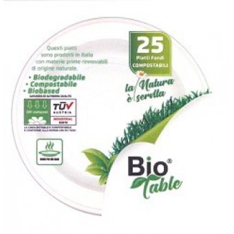 PIATTI FONDI BIOPLASTICADIAM. 22 BIOTABLE PZ. 25